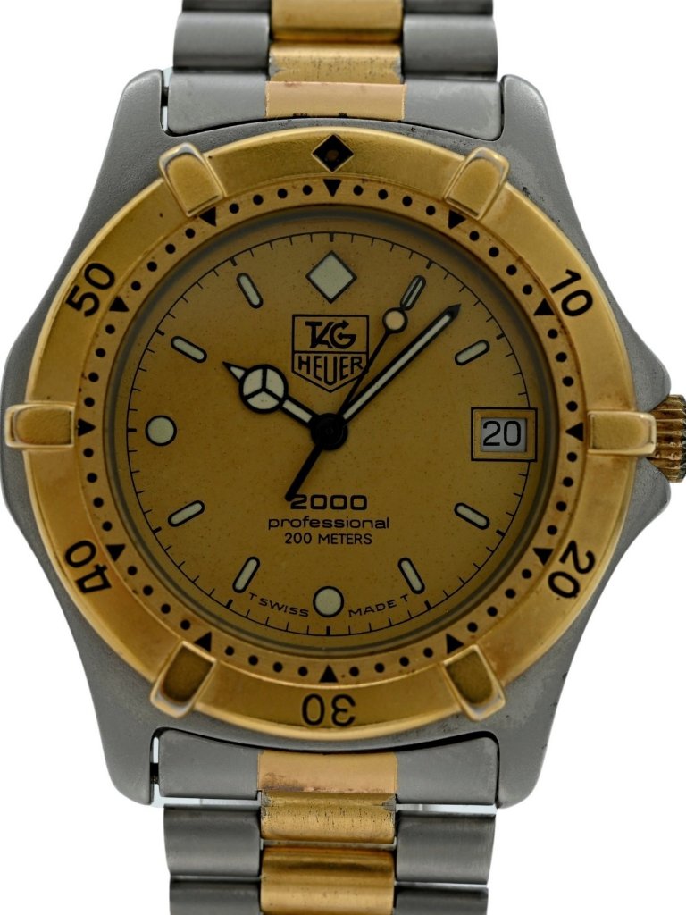 Tag Heuer 38mm Men's Professional 2000 Series Two-Tone Gold Dial Watch- 964.006! — image 7 of 8